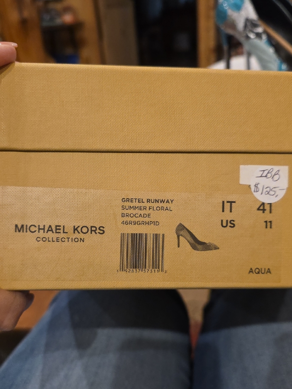 Michael Kors Teal and Silver Crystal-Embellished Pointed Pumps - Picture 12 of 14